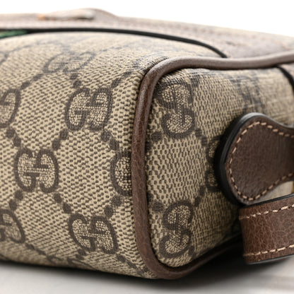 Gucci GG Supreme Monogram Web Mini Ophidia Shoulder Bag Brown 10 of 11