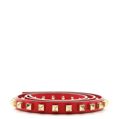 Valentino Garavani Calfskin Rockstud Belt 85 34 Red 2 of 5