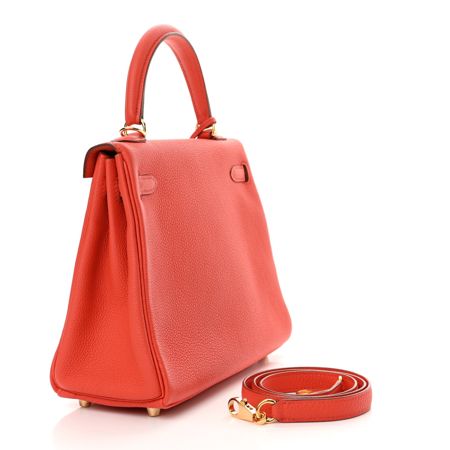 Hermes Togo Kelly Retourne 25 Capucine 3 of 13