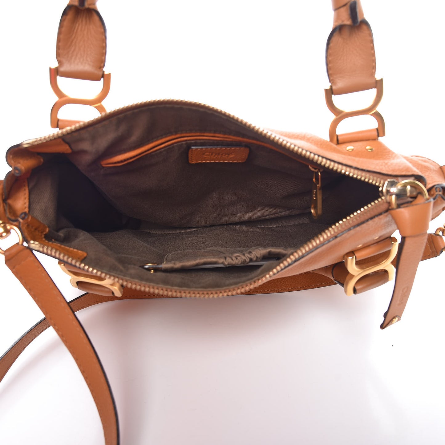 Calfskin Medium Marcie Satchel Brown Sugar