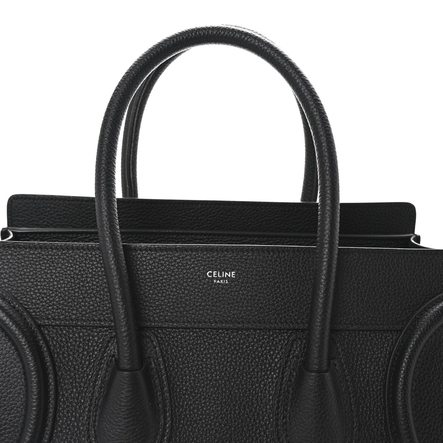 Drummed Calfskin Micro Luggage Black