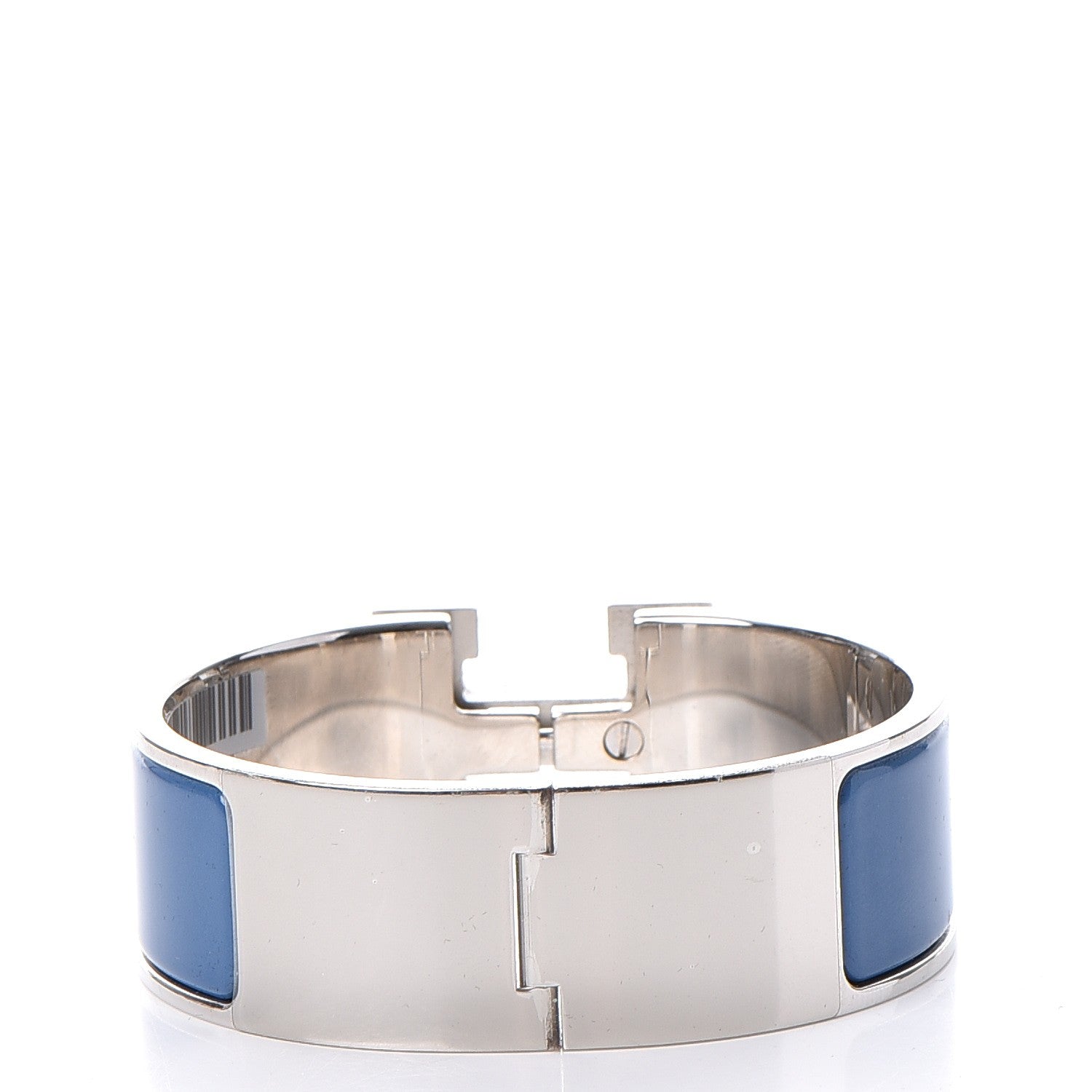 Hermes Enamel Wide Clic Clac H Bracelet PM Bleu Turquin 3 of 4
