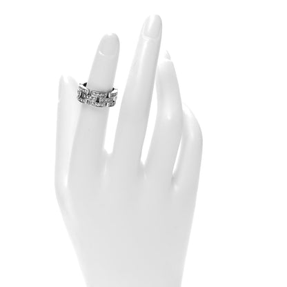 Cartier 18K White Gold Diamond Maillon Panthere 3 Rows Paved Ring 49 4.75 2 of 5
