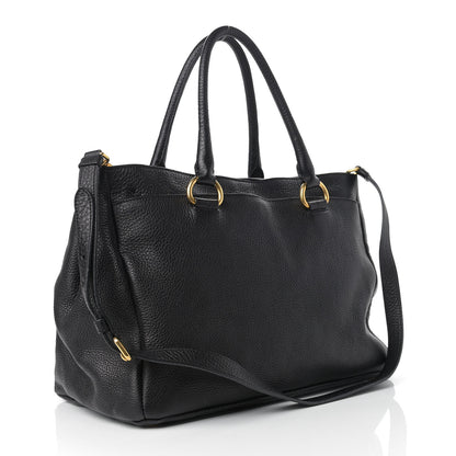 Prada Vitello Daino Tote Black 3 of 13