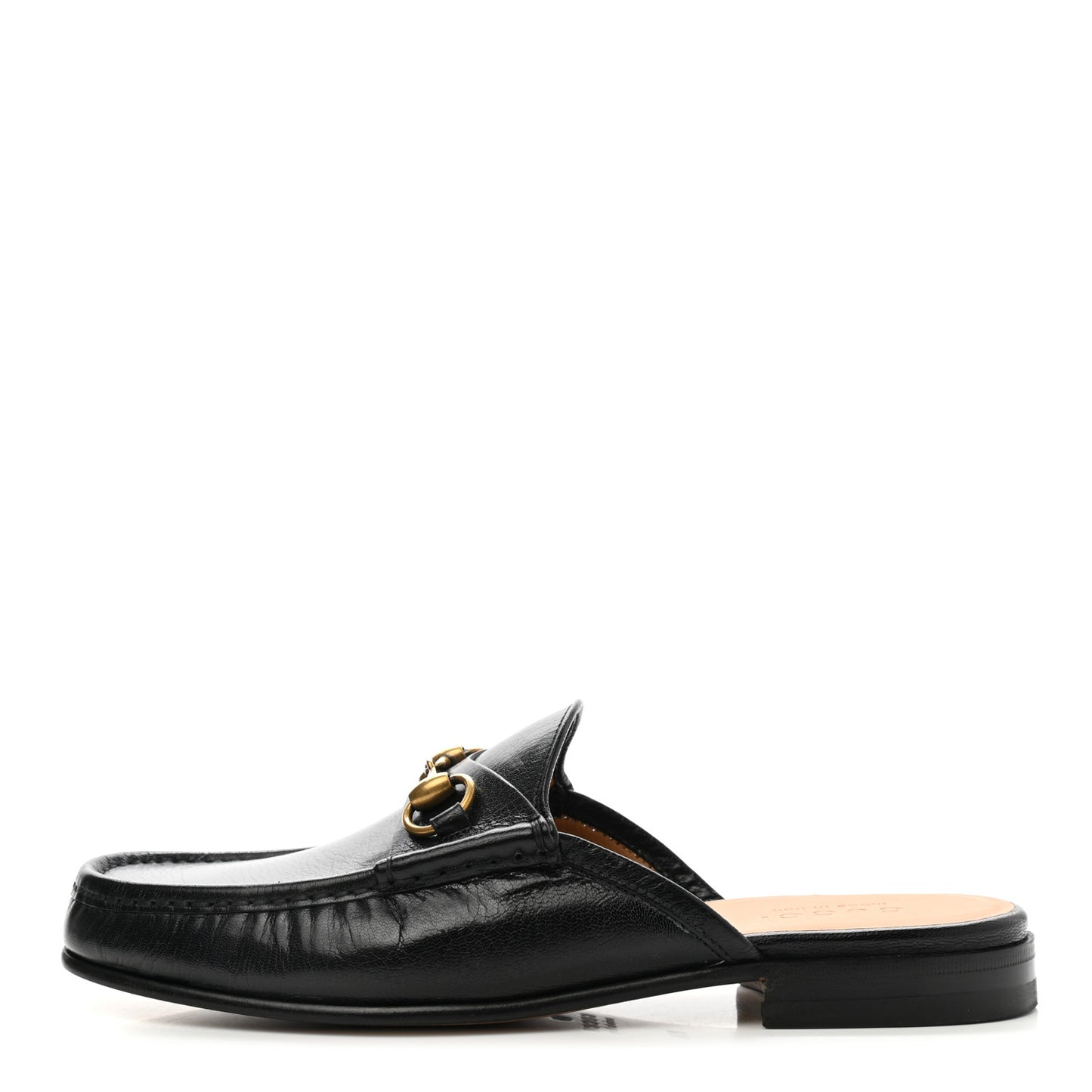 Goatskin Mens Horsebit Slippers 8.5 Black