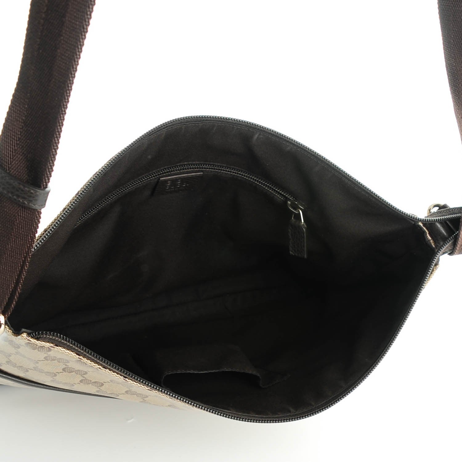 Gucci Crystal Monogram Medium Flat Messenger Bag Dark Brown 5 of 7