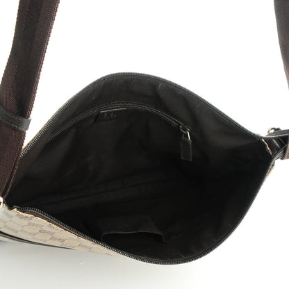 Gucci Crystal Monogram Medium Flat Messenger Bag Dark Brown 5 of 7