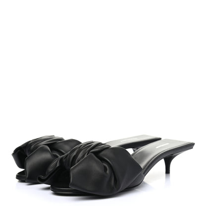 Balenciaga Soft Nappa Square Knife Bow Mule Sandals 37.5 Black 3 of 8