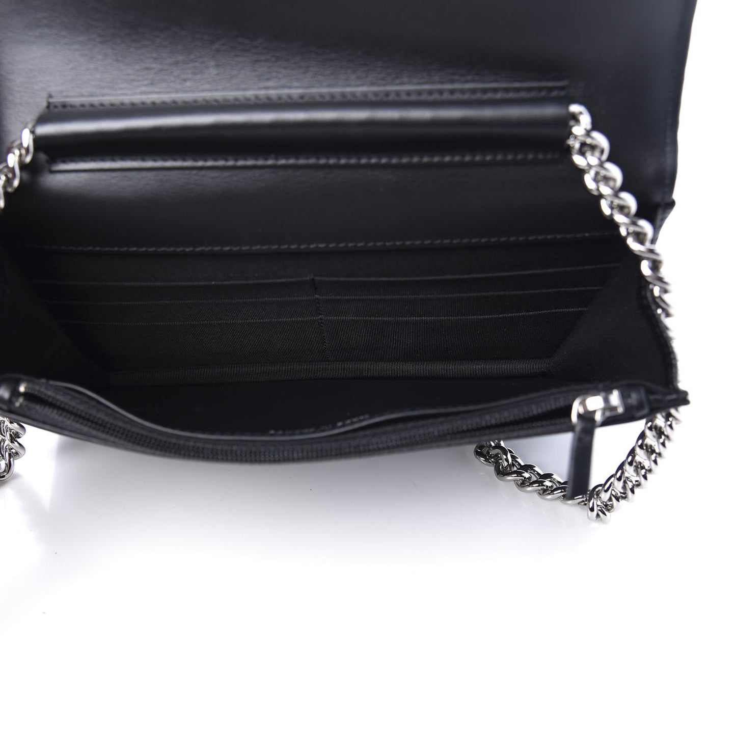 Caviar Quilted Boy Wallet On Chain WOC Black