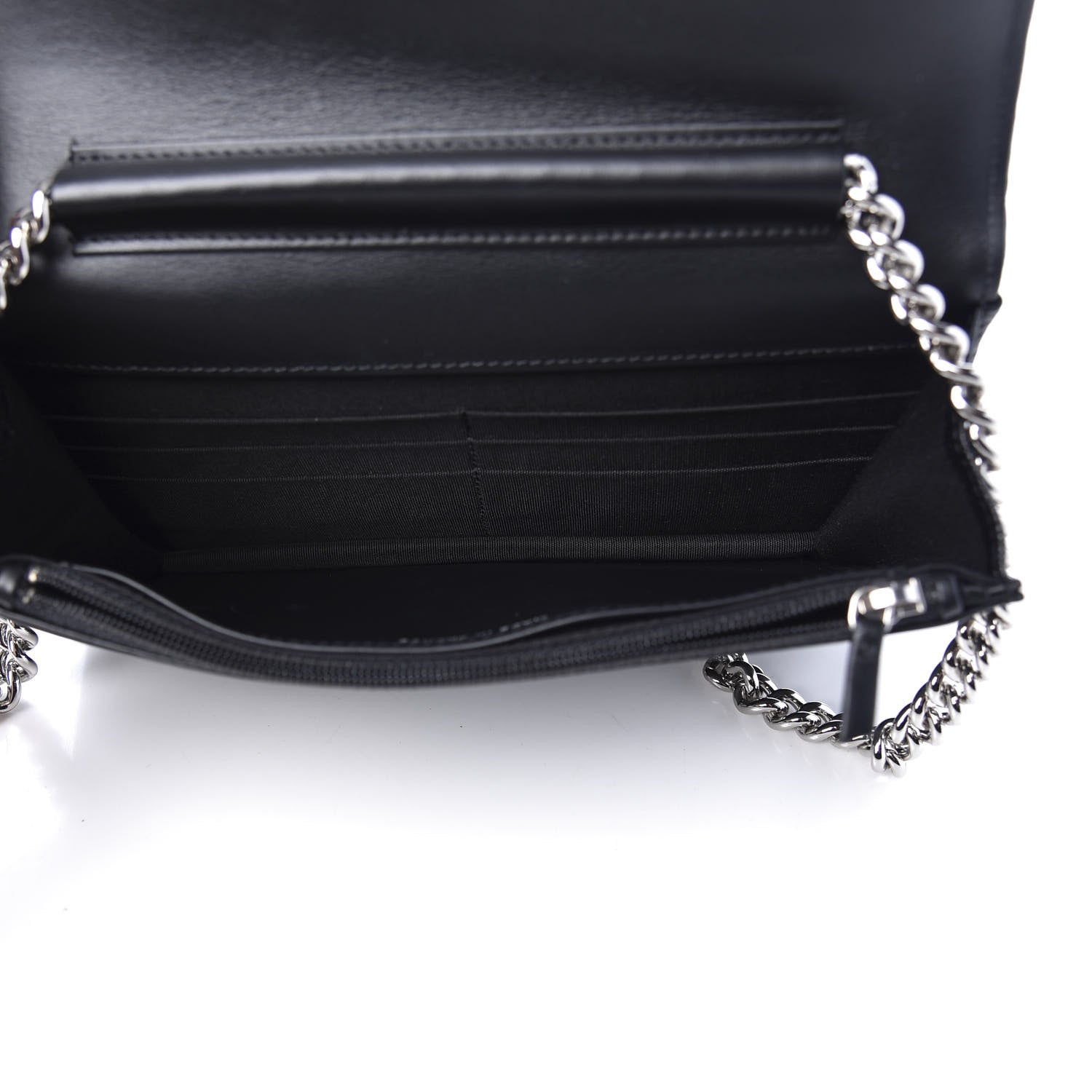 Chanel Caviar Quilted Boy Wallet On Chain WOC Black 5 of 12