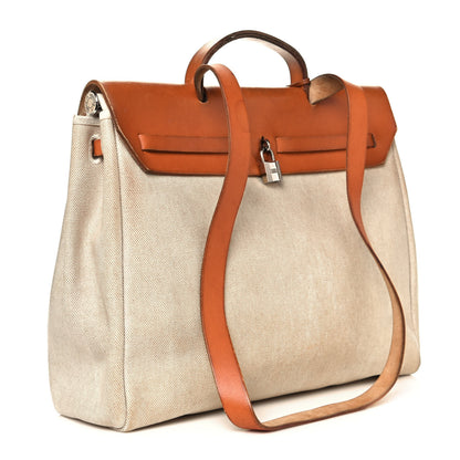 Hermes Toile Vache Calfskin Herbag 39 MM Natural 3 of 21