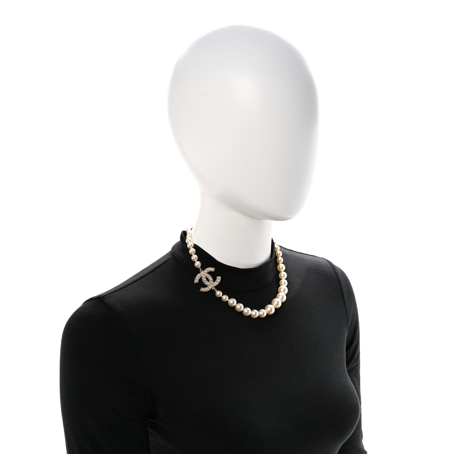 Chanel Pearl CC 100th Anniversary Necklace Light Gold 2 of 7
