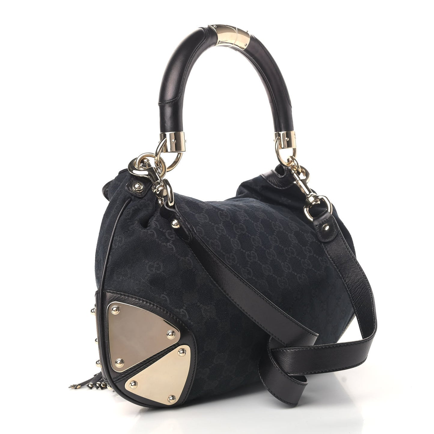 Monogram Medium Indy Top Handle Hobo Black