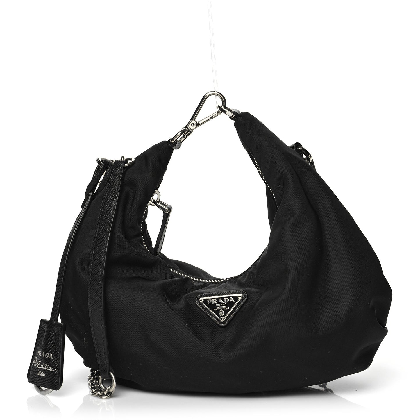 Tessuto Nylon Saffiano Re-Edition 2006 Shoulder Bag Black
