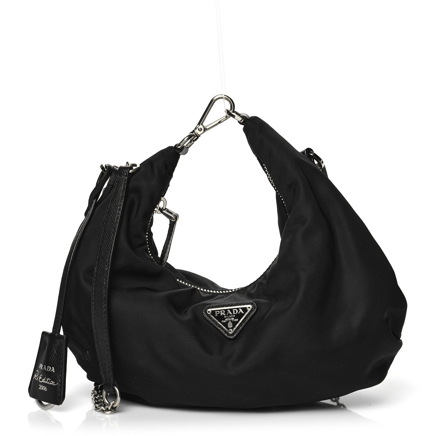 Prada Tessuto Nylon Saffiano Re-Edition 2006 Shoulder Bag Black 1 of 10
