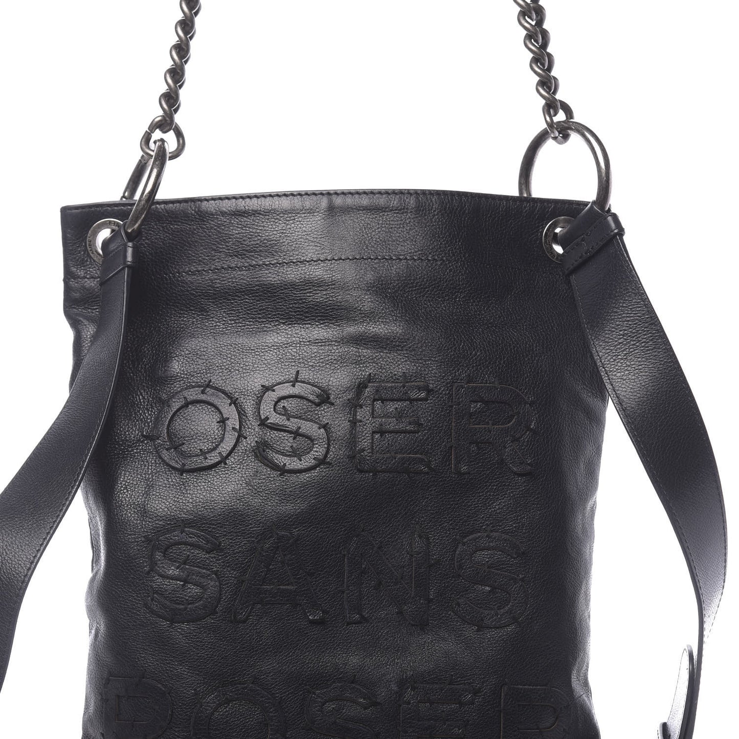 Calfskin Oser Sans Poser Messenger Dark Navy
