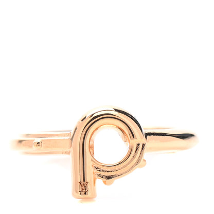 Louis Vuitton LV And Me Letter P Ring 5.5 Gold 1 of 6