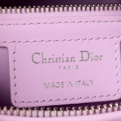 Christian Dior Calfskin Pockets Medium Lady Dior Pink Black Red 6 of 13