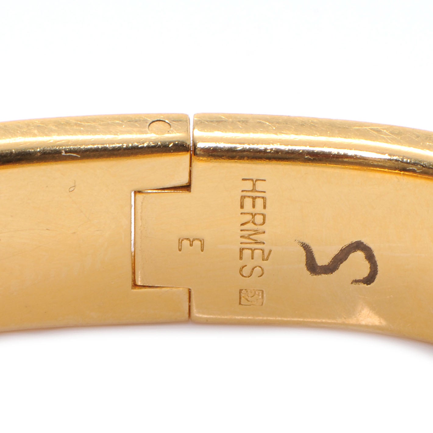 Narrow Enamel Clic Clac H Bracelet PM Bleu Gold