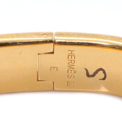 Hermes Narrow Enamel Clic Clac H Bracelet PM Bleu Gold 5 of 5