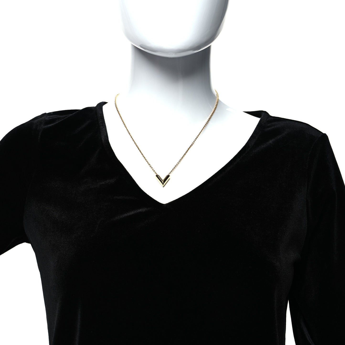 Brass Essential V Necklace Gold
