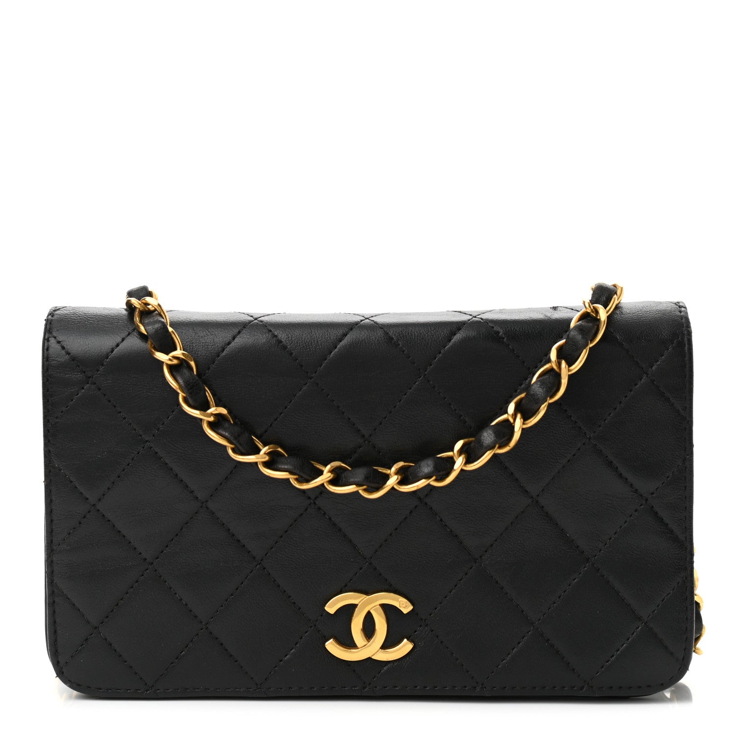 Chanel Lambskin Quilted Small Single Flap Black 1 of 10