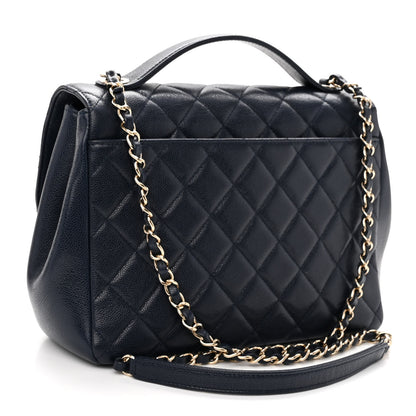 Chanel Caviar Quilted Large Business Affinity Flap Navy 3 of 11