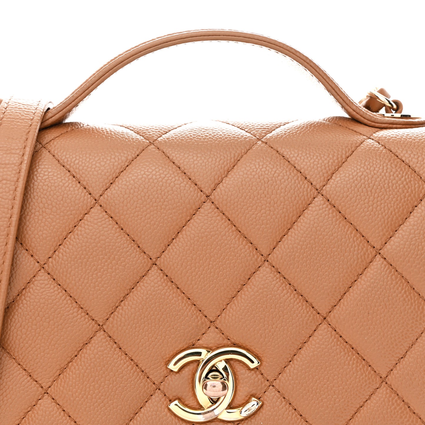 Caviar Quilted Medium Business Affinity Flap Brown