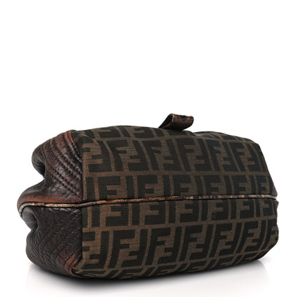 Fendi Zucca Nappa Nuvolata Vitello Tortuga Small Spy Tobacco Moro 4 of 11