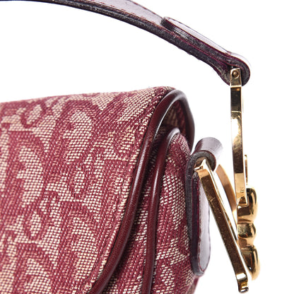 Christian Dior Monogram Saddle Bag Burgundy 9 of 16