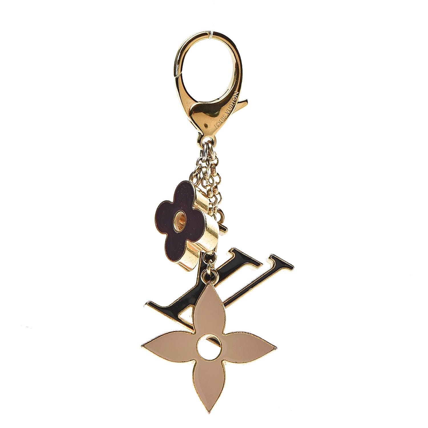 Louis Vuitton Fleur De Monogram Bag Charm Dore 1 of 6