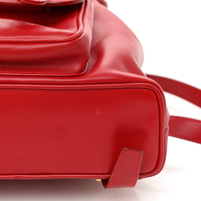 Gucci Calfskin Bamboo Mini Backpack Red 8 of 9