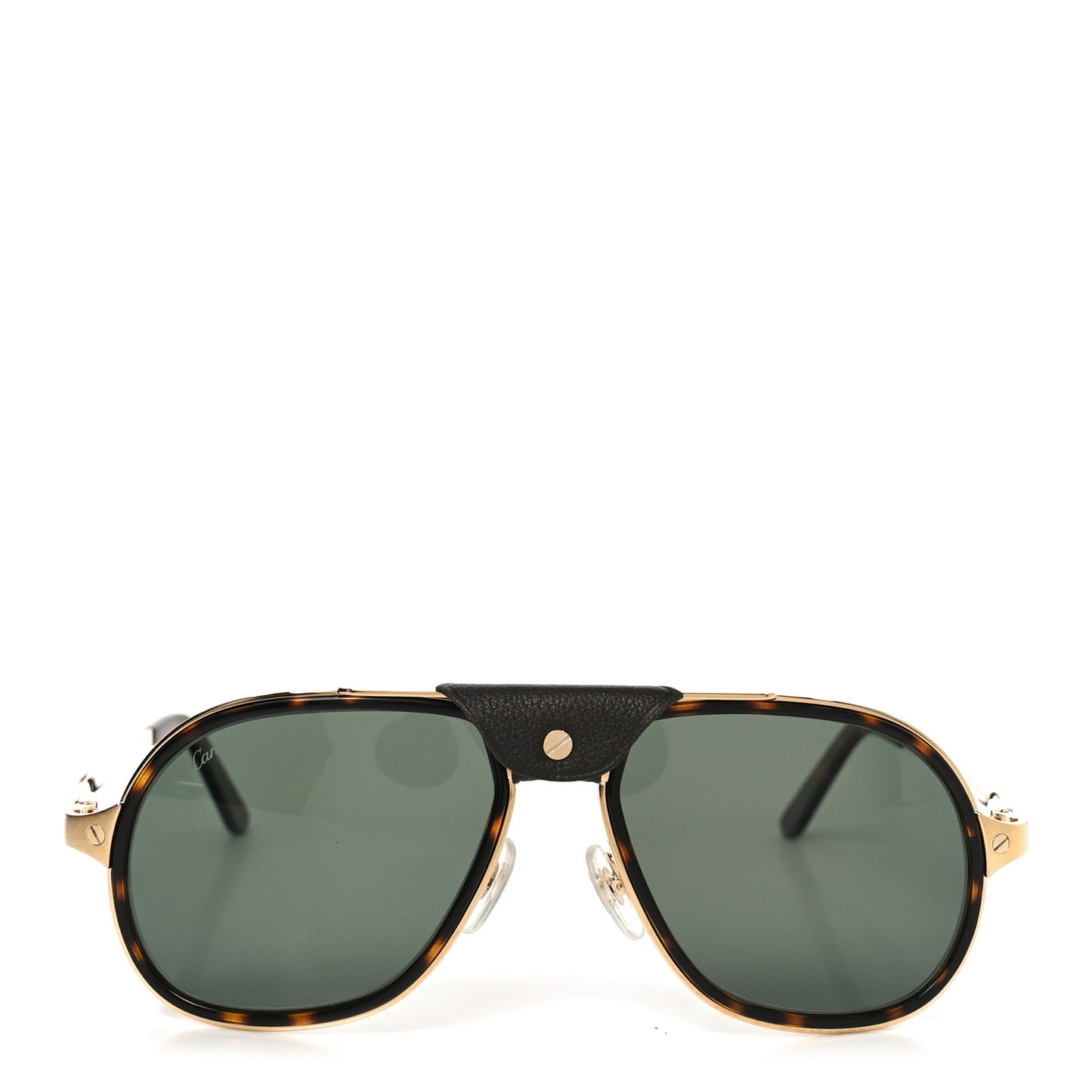Santos de Cartier Sunglasses Havana Gold Grey