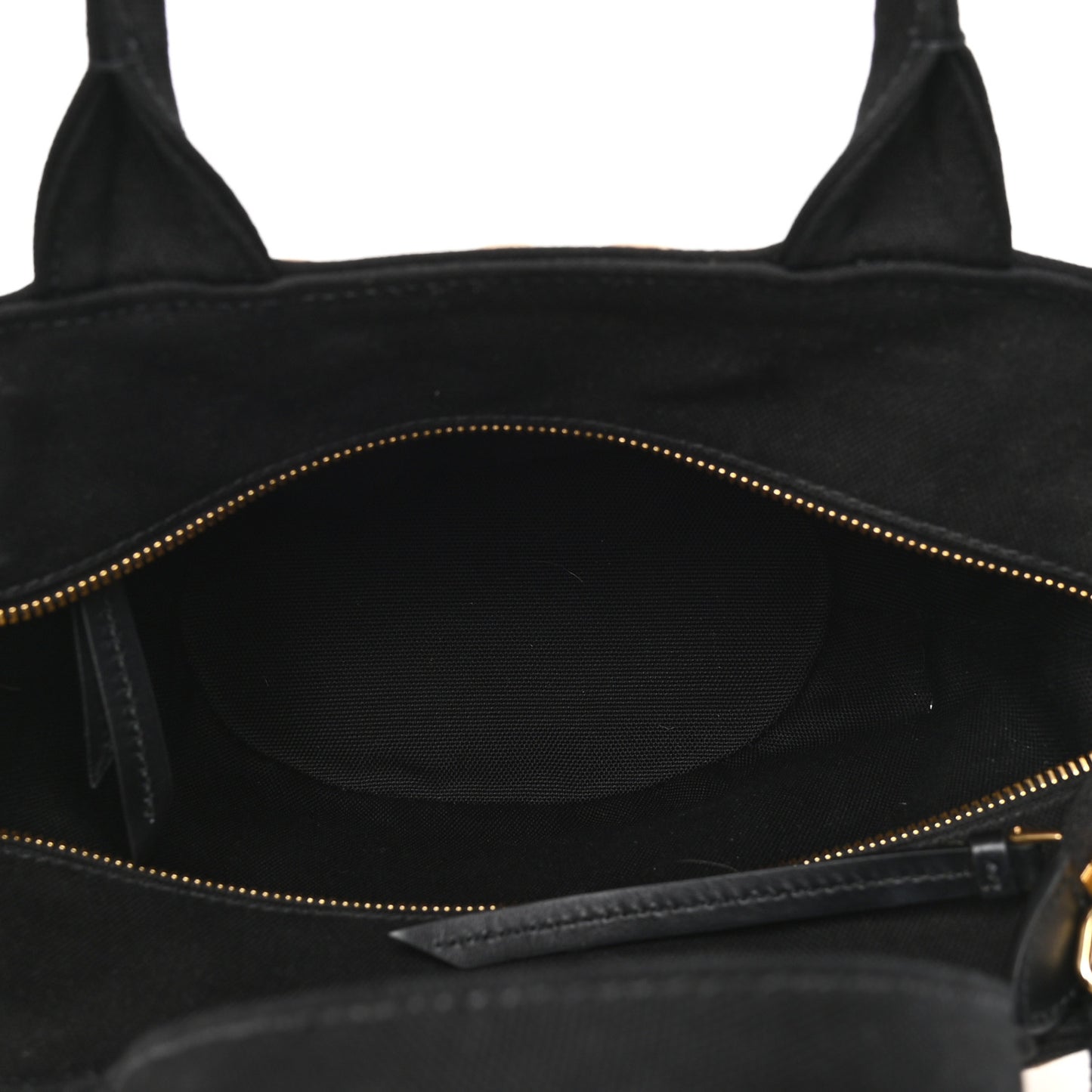Wicker Canvas Shoulder Bag Naturale Black