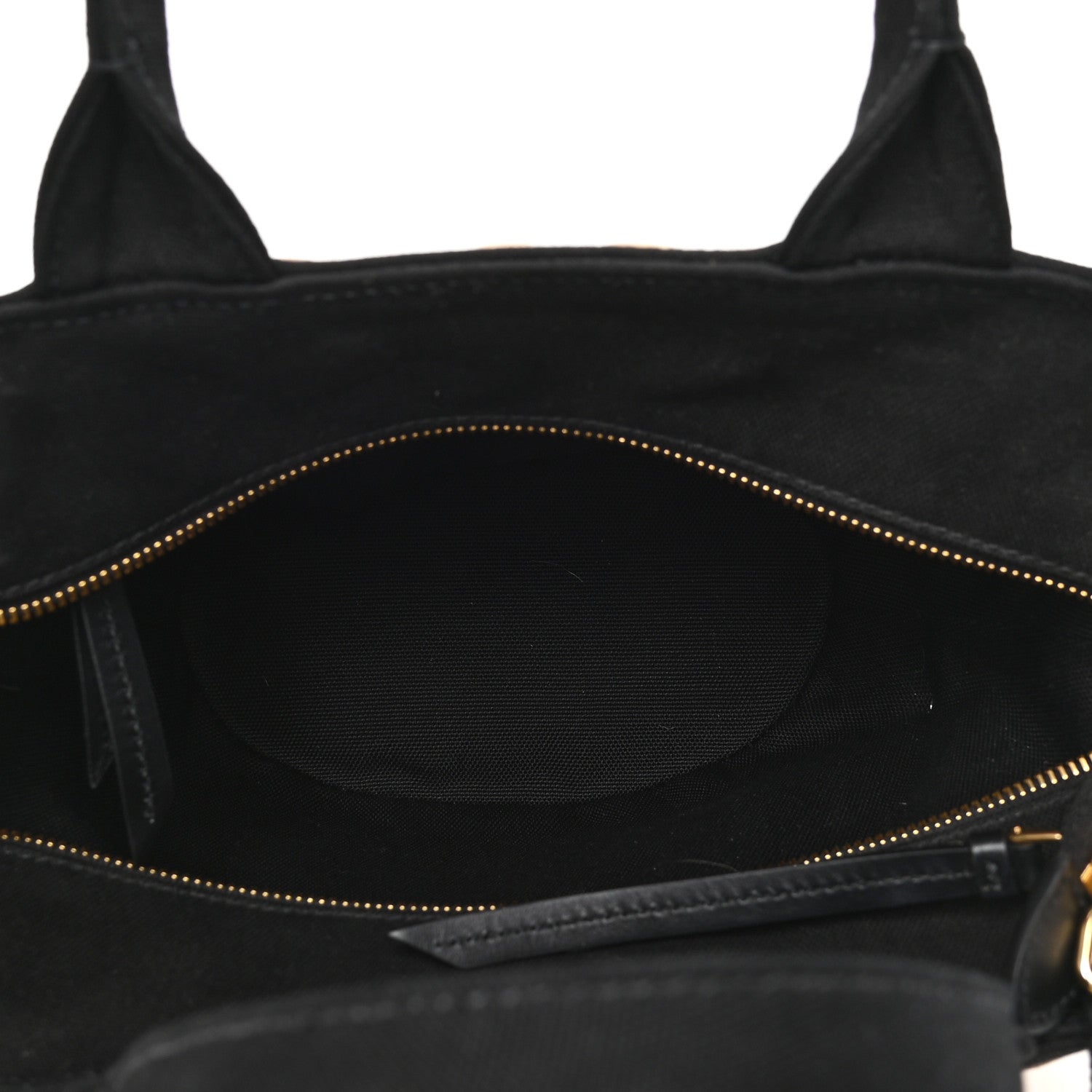Prada Wicker Canvas Shoulder Bag Naturale Black 4 of 5