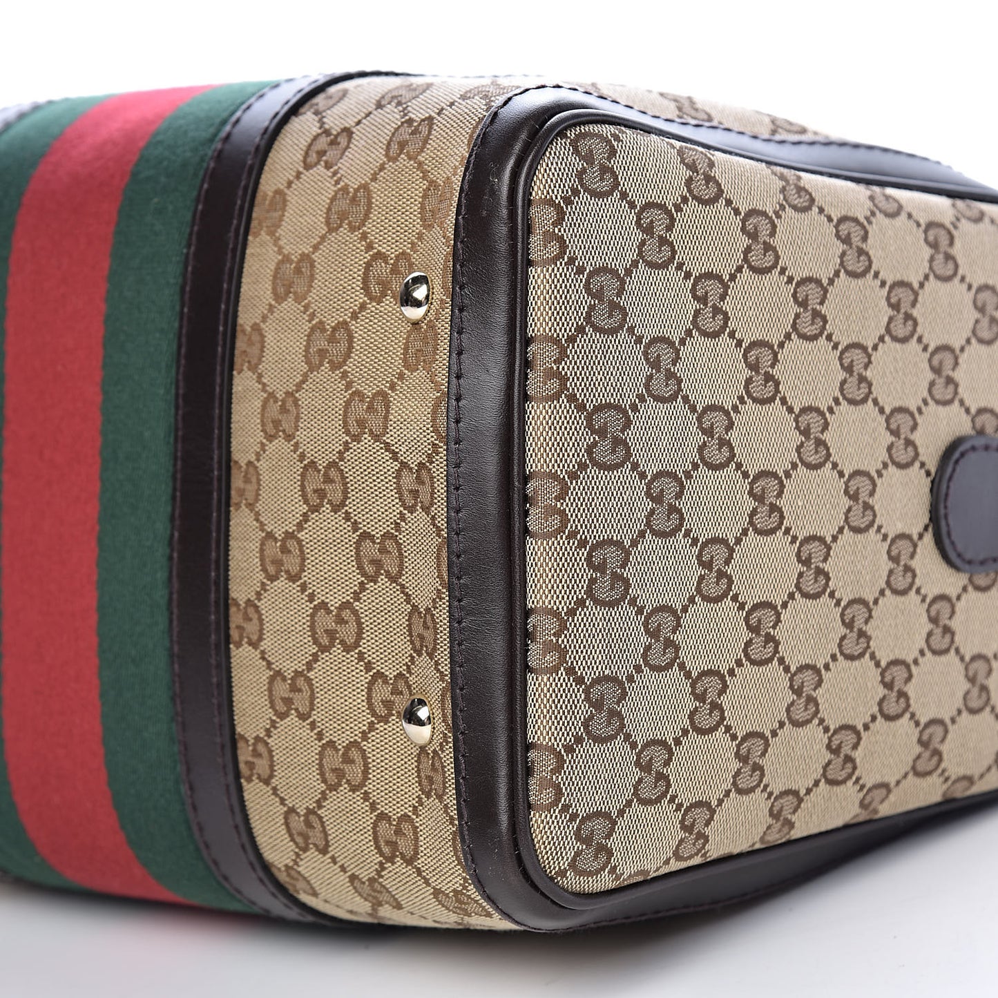 Monogram Vintage Web Medium Boston Dark Brown