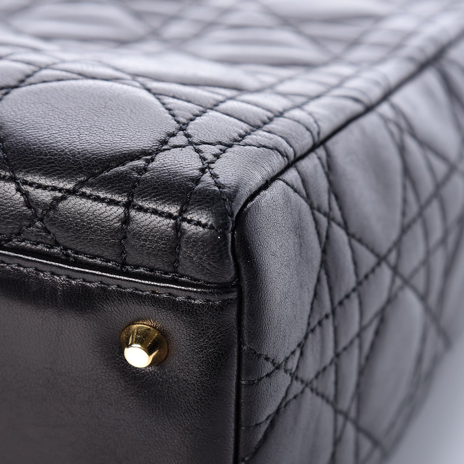 Christian Dior Lambskin Cannage Medium Lady Dior Black 14 of 16