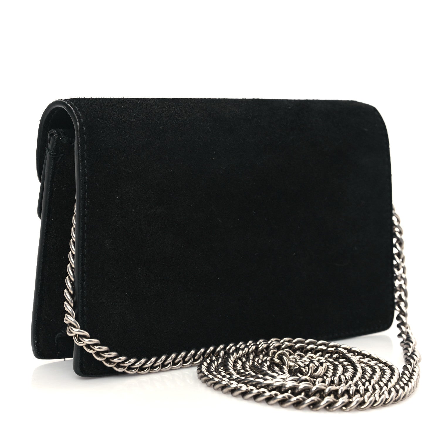 Gucci Suede Super Mini Dionysus Shoulder Bag Black 3 of 11