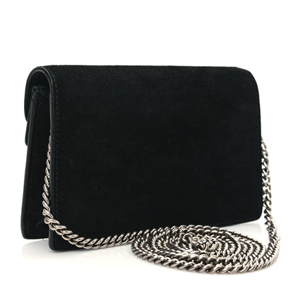 Gucci Suede Super Mini Dionysus Shoulder Bag Black 3 of 11