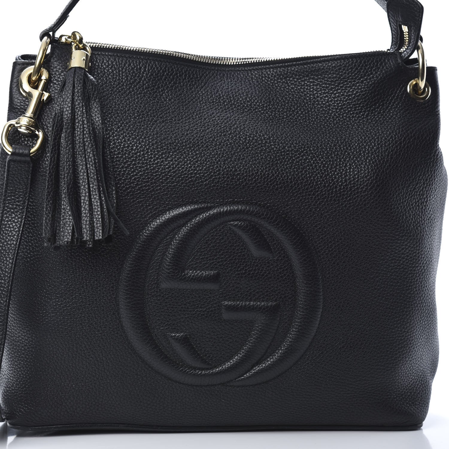 Gucci Pebbled Calfskin Large Soho Hobo Black 8 of 17