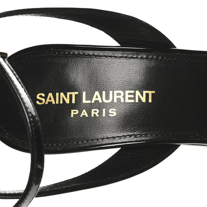 Saint Laurent Vernice Grupy Sexy 95 Tanouk Platform Sandals 37.5 Black 7 of 9