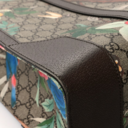 Gucci GG Supreme Monogram Tian Web Vertical Tote Beige Multicolor New Acero 12 of 21