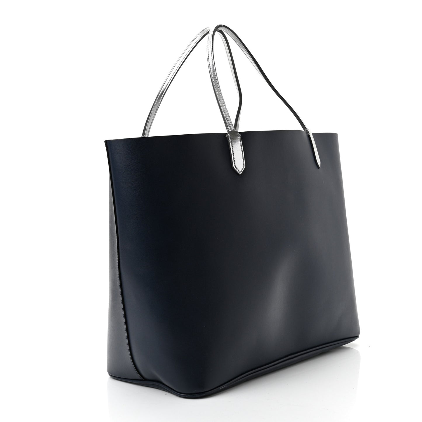 Calfskin Large Antigona Tote Night Blue Silver