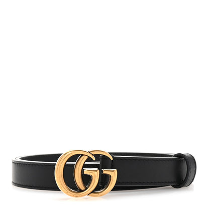 Gucci Calfskin Double G 20mm Belt 75 30 Black 1 of 6