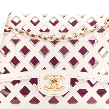 Chanel Lambskin Small Sea Through Flap White Multicolor 9 of 11