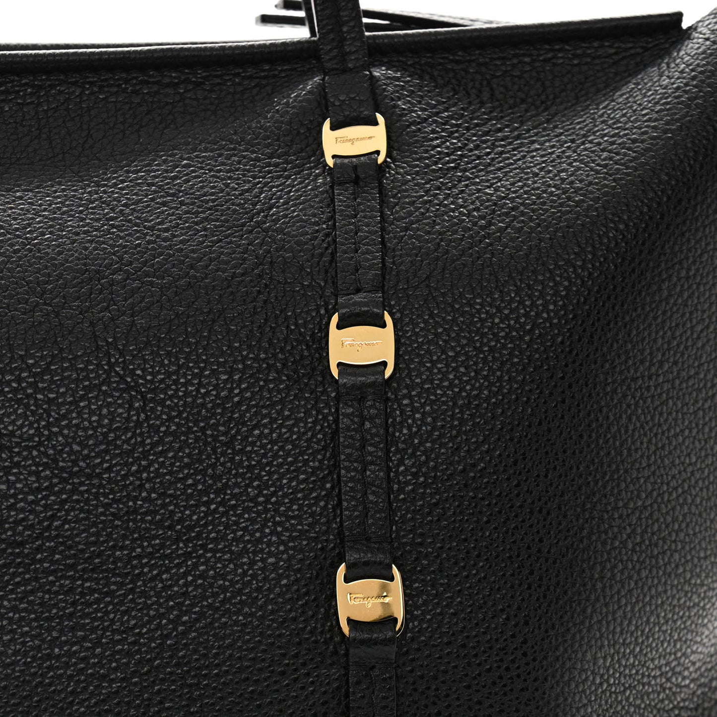 Grained Calfskin Emotion Tote Black