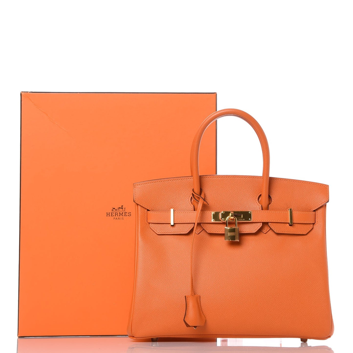 Epsom Birkin 30 Orange