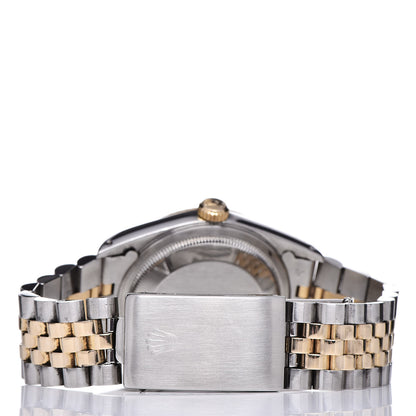 Rolex Stainless Steel 18K Yellow Gold Diamond 36mm Oyster Perpetual Datejust Watch Champagne Jubilee 116233 4 of 7