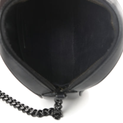 Saint Laurent Calfskin Matelasse Chevron Round Vinyle Camera Bag Black 5 of 13
