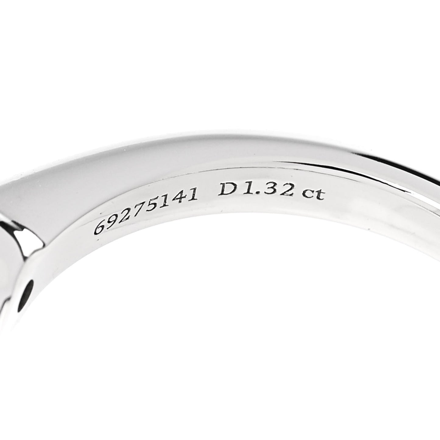 Platinum Diamond 1.32ct Solitaire Engagement Ring 50 5.25